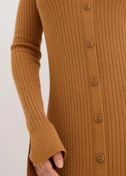 bonprix bonprix Vestido de punto de mezcla de viscosa suave Avellana Online