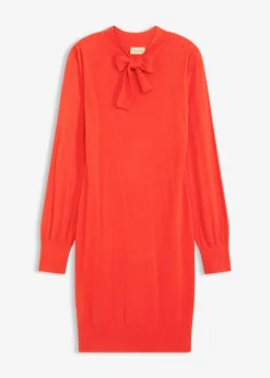 bonprix bonprix Vestido de punto de mezcla de viscosa fluida Rojo Clearance