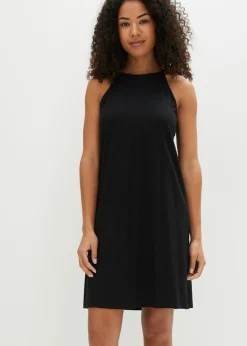 bonprix bonprix Vestido de punto de mezcla de lyocell fluido Negro Clearance
