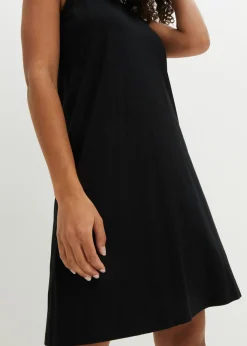 bonprix bonprix Vestido de punto de mezcla de lyocell fluido Negro Clearance