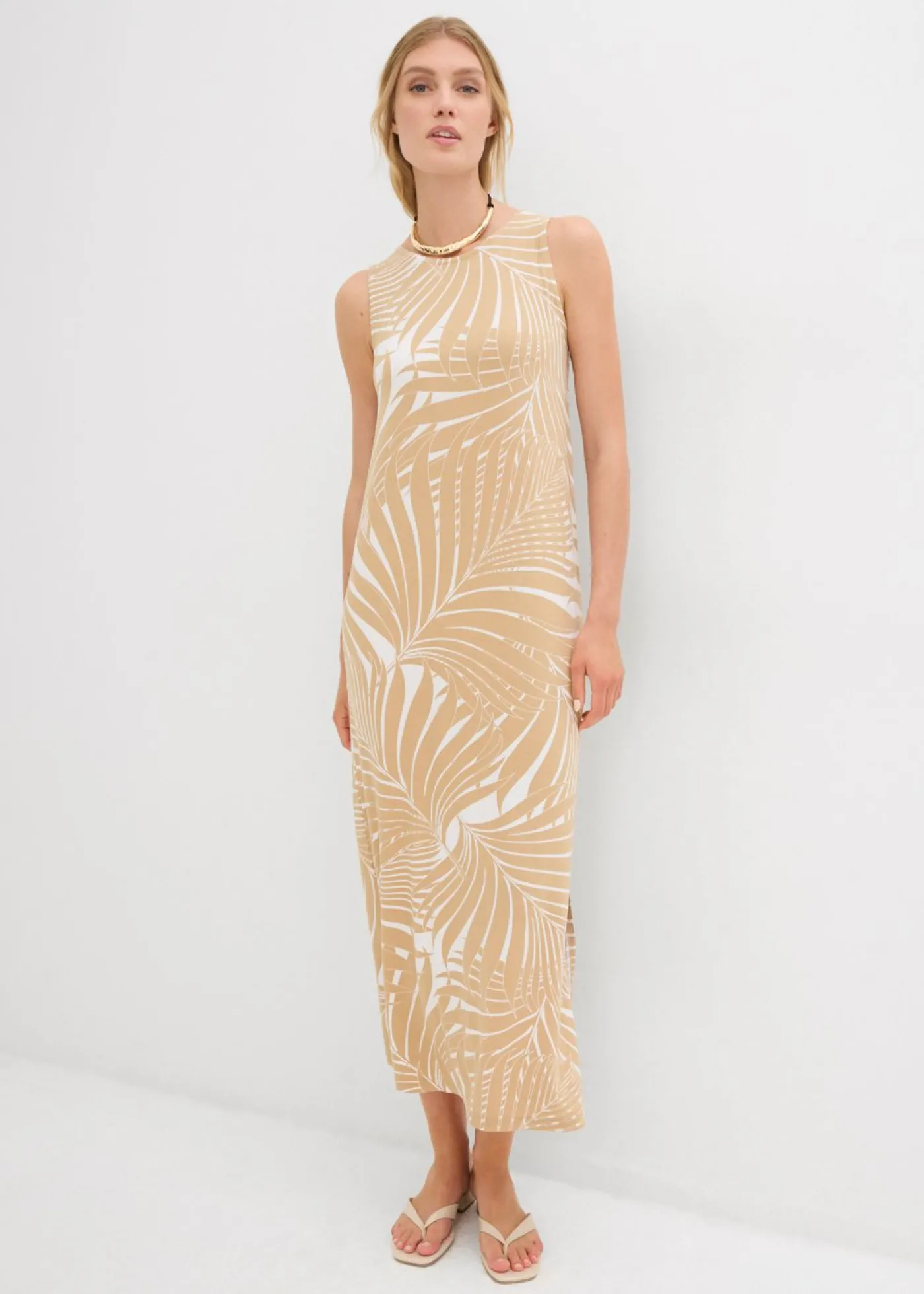 bonprix bonprix Vestido de punto de mezcla de viscosa fluida blanco lana-beige nuevo Discount