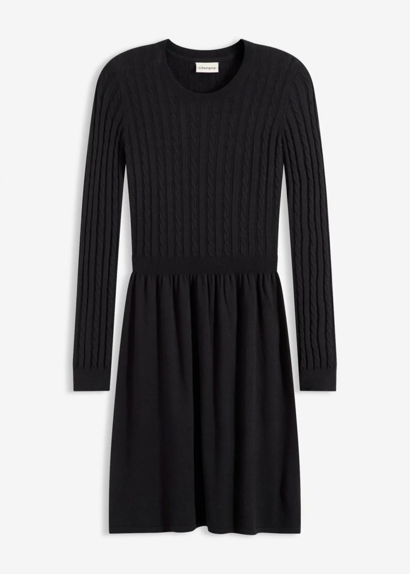 bonprix bonprix Vestido de punto de mezcla de viscosa Negro New