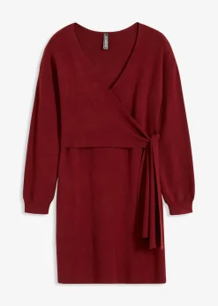 bonprix bonprix Vestido de punto de mezcla de viscosa rojo castaño Online
