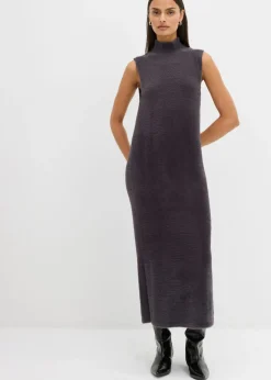 bonprix bonprix Vestido de punto de mezcla de viscosa Antracita jaspeado Hot