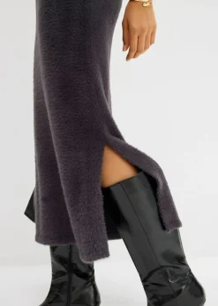 bonprix bonprix Vestido de punto de mezcla de viscosa Antracita jaspeado Hot