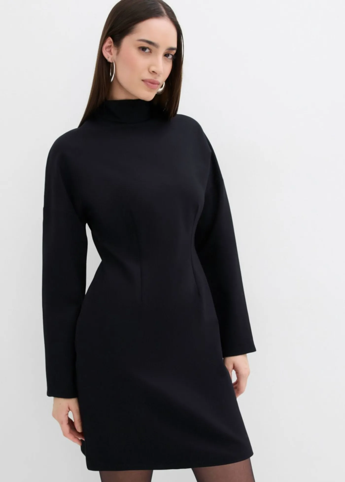 bonprix bonprix Vestido de punto de Punto di Roma Negro Discount
