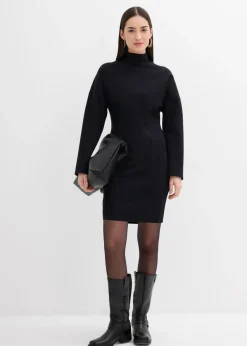 bonprix bonprix Vestido de punto de Punto di Roma Negro Discount