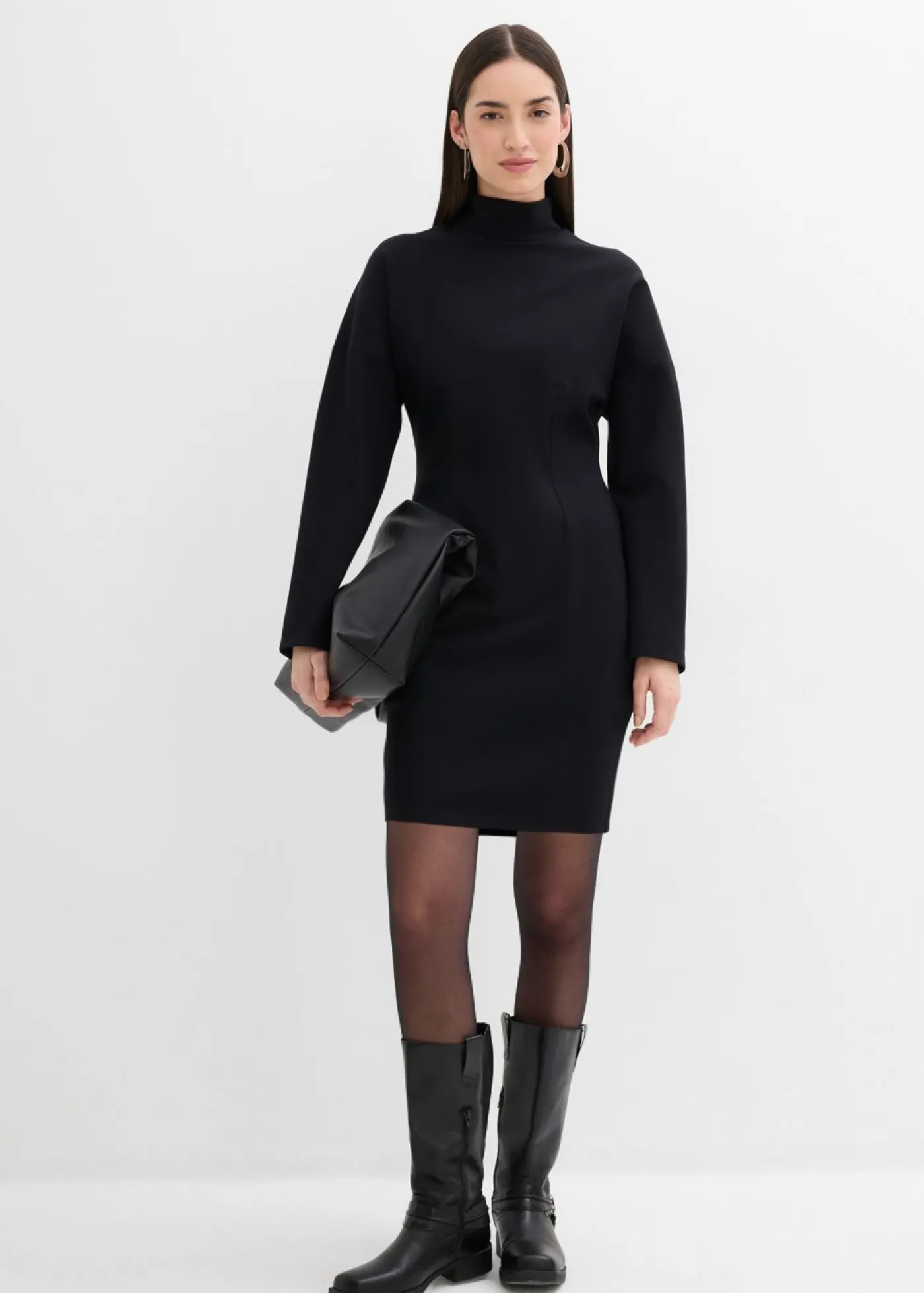 bonprix bonprix Vestido de punto de Punto di Roma Negro Discount