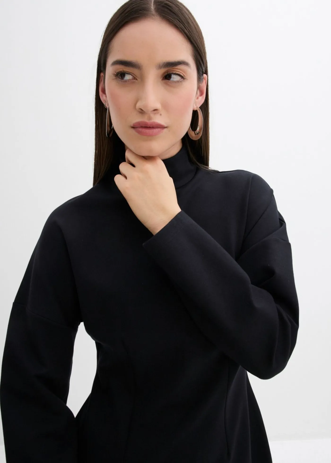 bonprix bonprix Vestido de punto de Punto di Roma Negro Discount