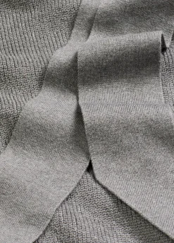 bonprix bonprix Vestido de punto de suave mezcla de viscosa con lazo Gris jaspeado Hot