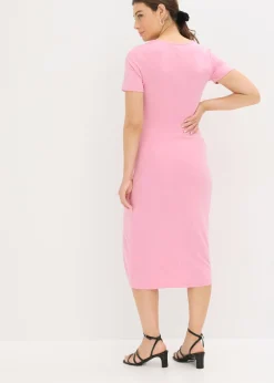 bonprix bonprix Vestido de punto de viscosa sostenible orquídea ahumado Sale