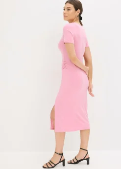 bonprix bonprix Vestido de punto de viscosa sostenible orquídea ahumado Sale