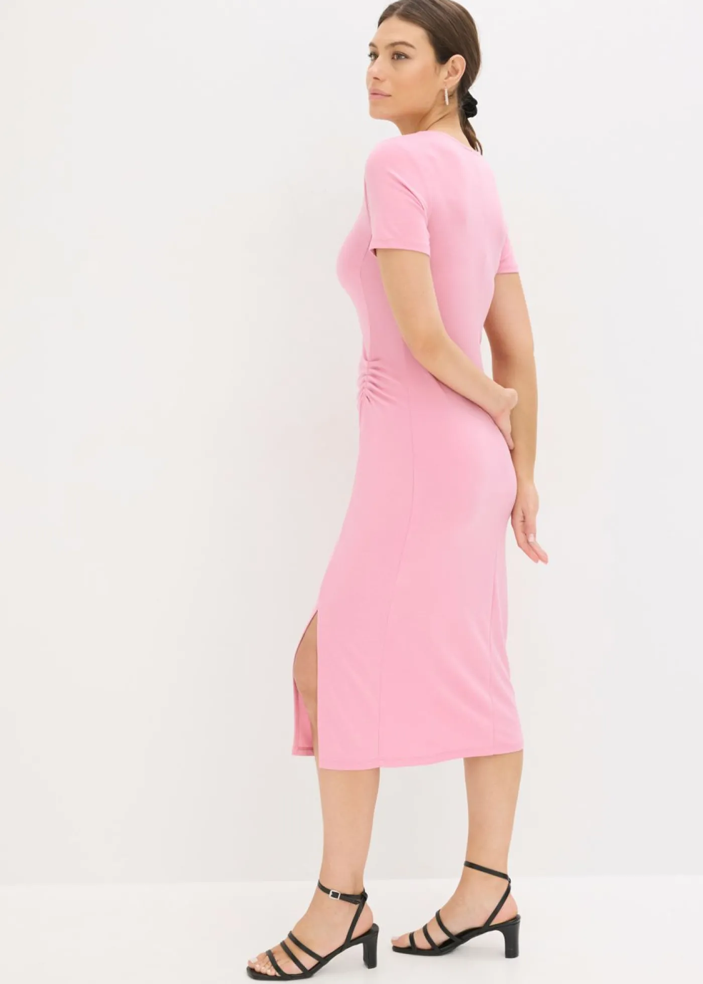 bonprix bonprix Vestido de punto de viscosa sostenible orquídea ahumado Sale