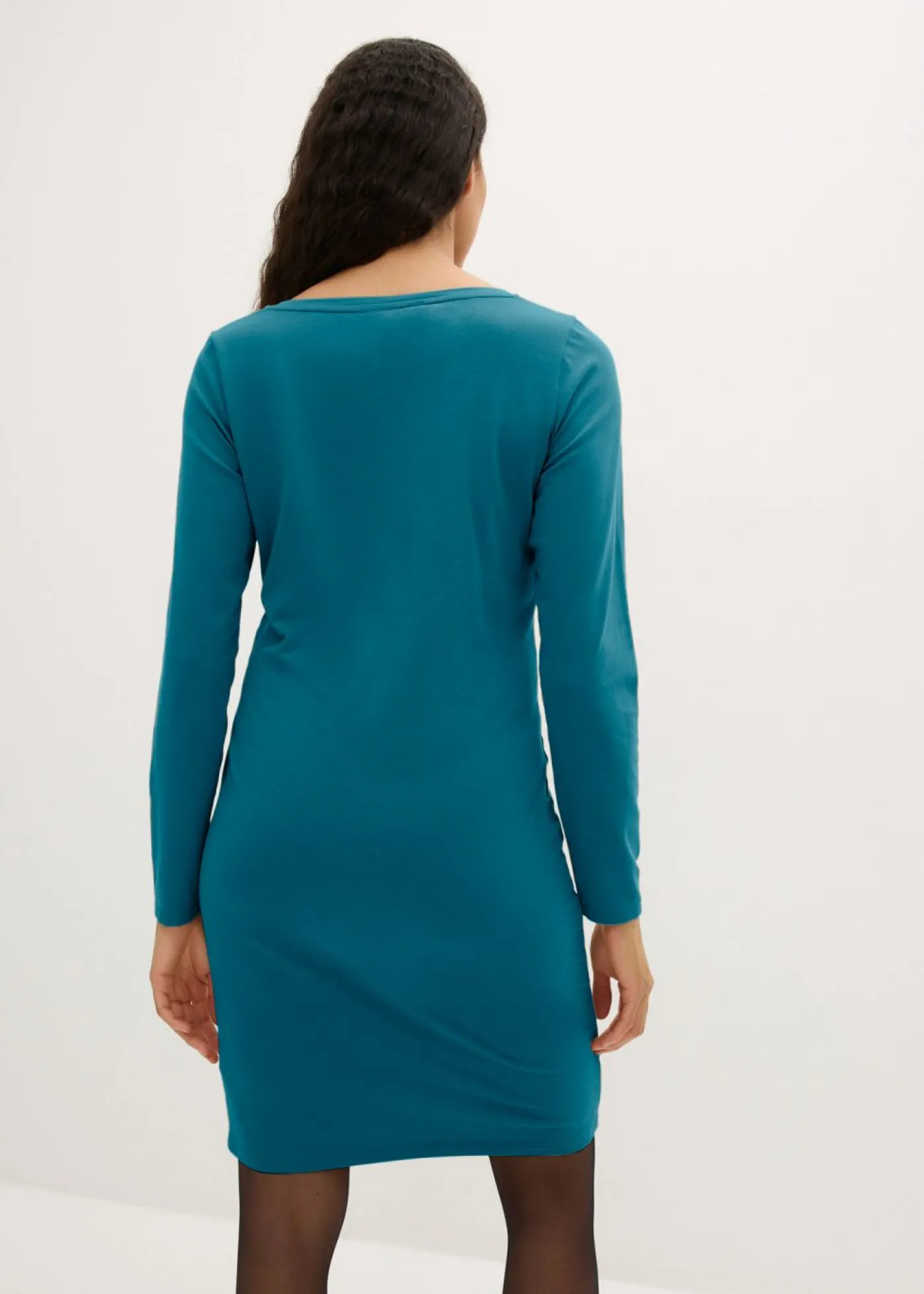 bonprix bonprix Vestido de punto de viscosa (2 unidades) Rojo rubí/petróleo azul Outlet