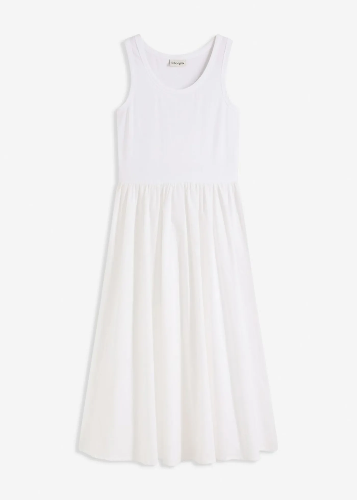 bonprix bonprix Vestido de punto en mezcla de materiales Blanco Discount