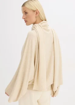 bonprix bonprix Vestido de punto fino de mezcla de viscosa suave gris guijarro moteado Sale