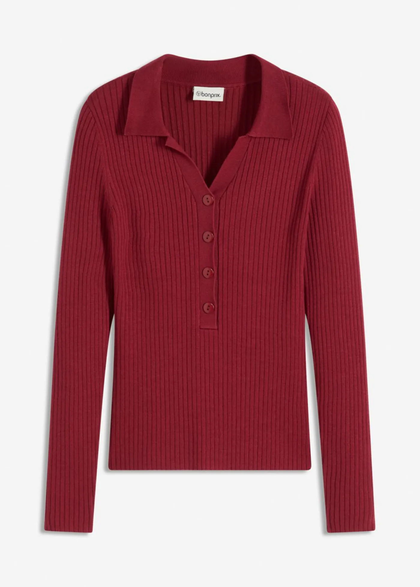 bonprix bonprix Vestido de punto fino de mezcla de viscosa suave Rojo Sale