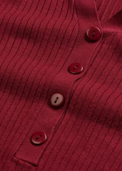 bonprix bonprix Vestido de punto fino de mezcla de viscosa suave Rojo Sale