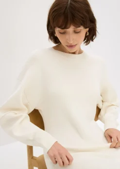 bonprix bonprix Vestido de punto Milano blanco perla New