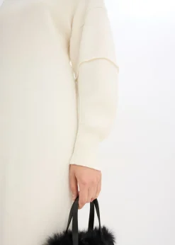 bonprix bonprix Vestido de punto Milano blanco perla New