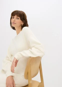 bonprix bonprix Vestido de punto Milano blanco perla New