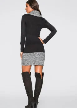 bonprix bonprix Vestido de punto moteado Negro moteado Best