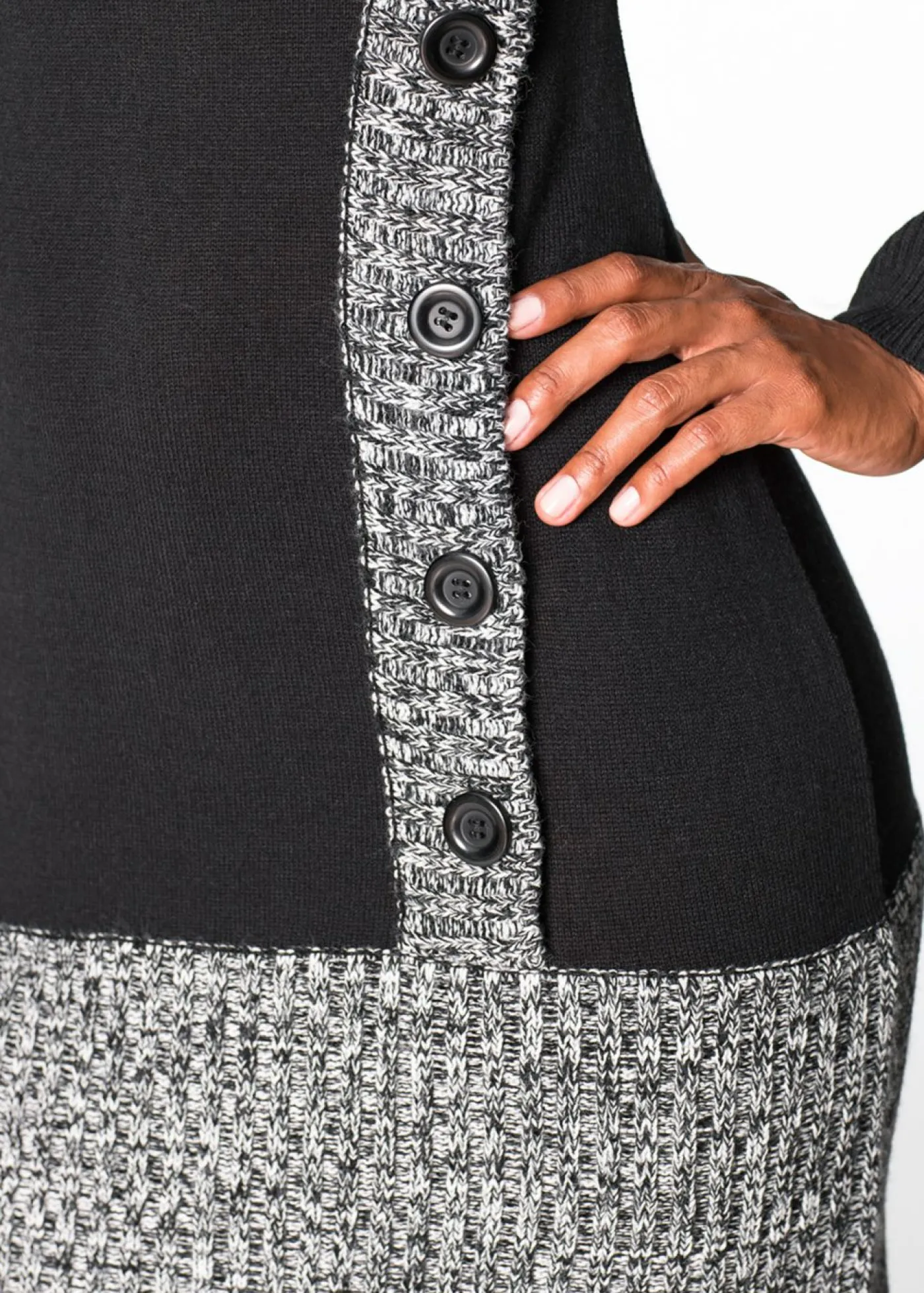 bonprix bonprix Vestido de punto moteado Negro moteado Best