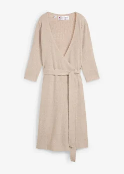 bonprix bonprix Vestido de punto suave para el embarazo y la lactancia con mangas 3/4 Beige jaspeado Clearance