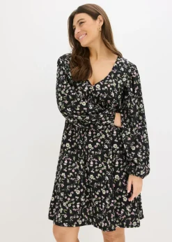 bonprix bonprix Vestido de punto tipo túnica Negro Online