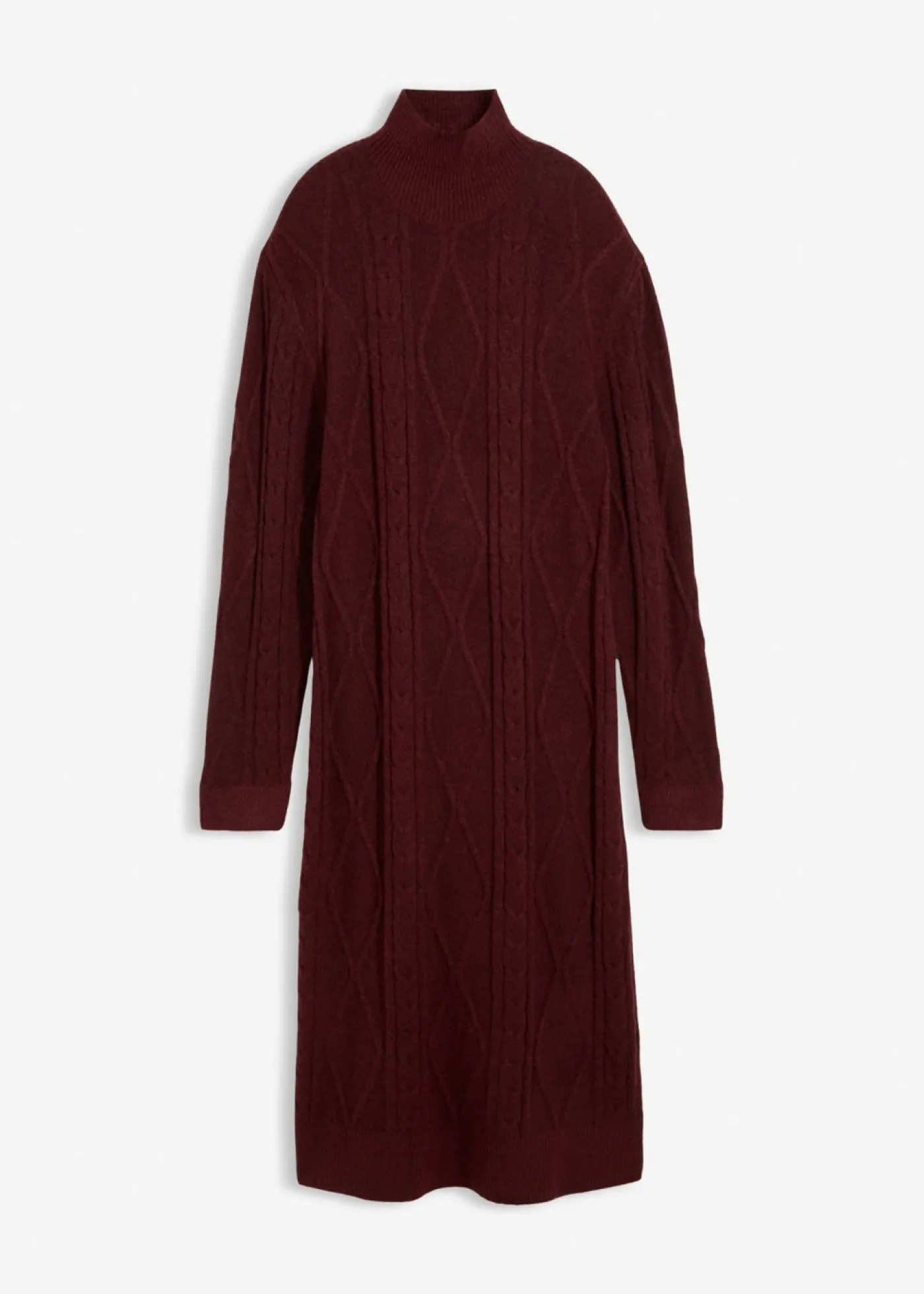 bonprix bonprix Vestido de punto trenzado mora oscuro Clearance