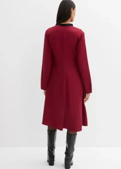 bonprix bonprix Vestido de sarga de lyocell fluido Rojo Sale