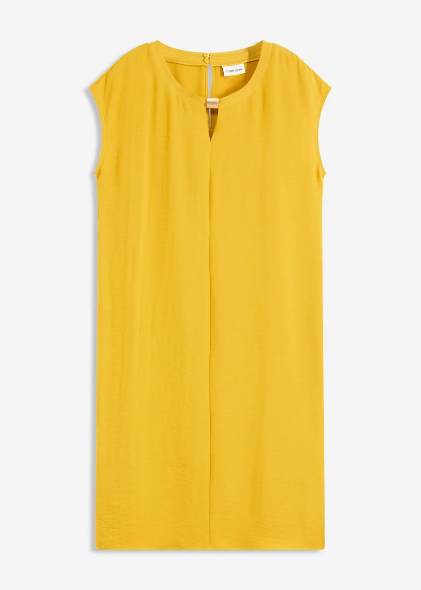 bonprix bonprix Vestido de tejido estructurado Oro ocre Sale