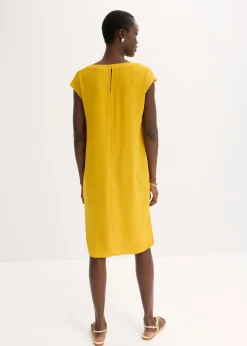 bonprix bonprix Vestido de tejido estructurado Oro ocre Sale