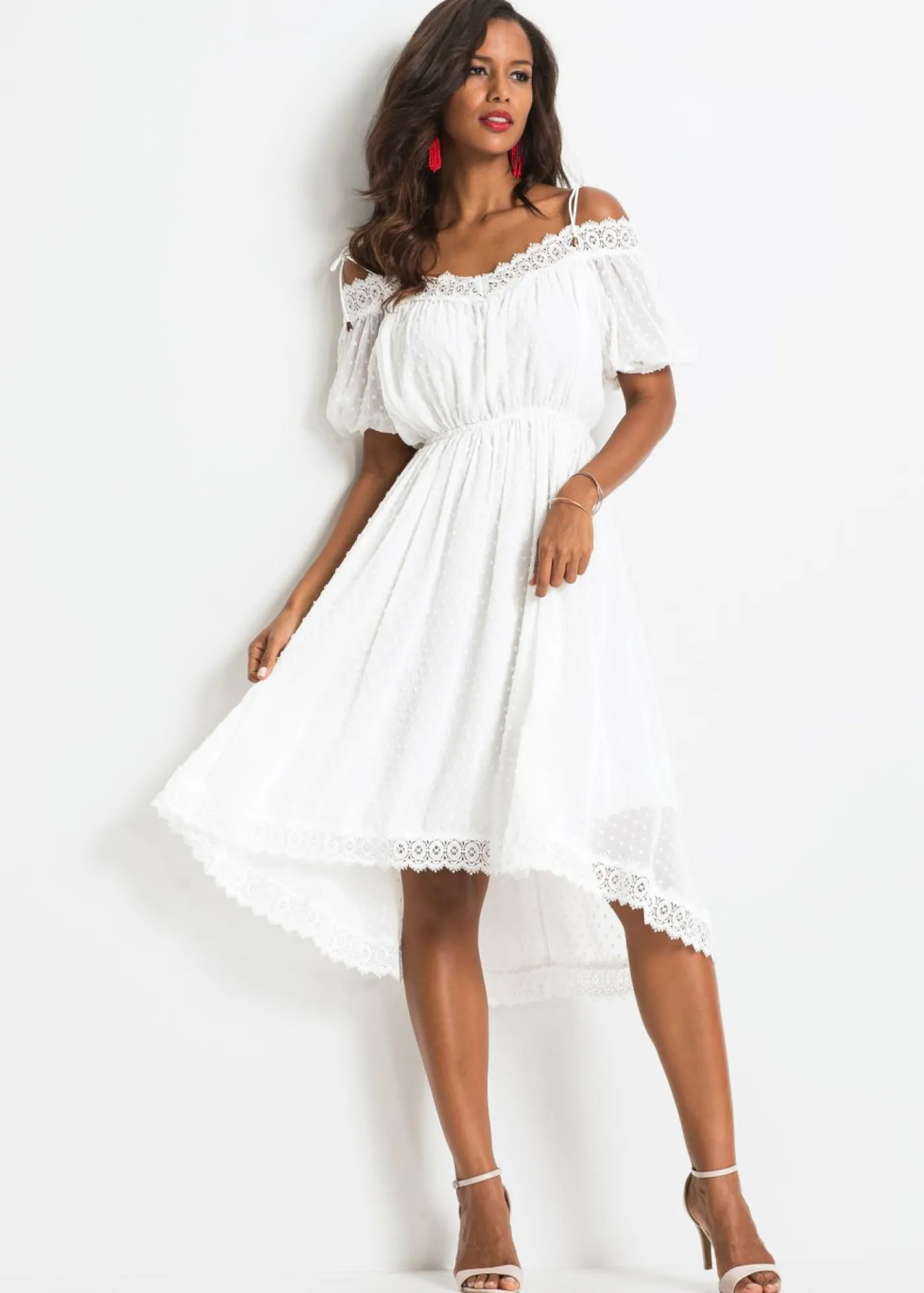 bonprix bonprix Vestido de tirantes Blanco Discount