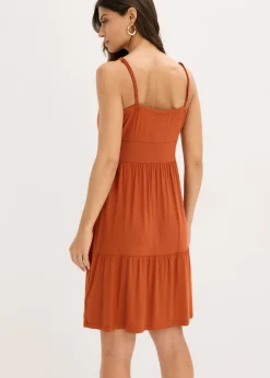 bonprix bonprix Vestido de tirantes con detalle de nudo óxido Hot