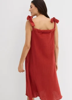 bonprix bonprix Vestido de tirantes de muselina suave rojo carmín Best