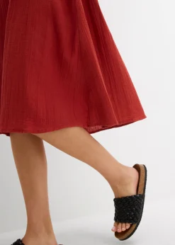 bonprix bonprix Vestido de tirantes de muselina suave rojo carmín Best