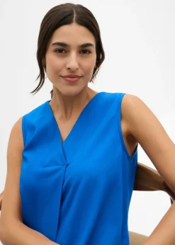 bonprix bonprix Vestido de tirantes de viscosa fluida Azur Online