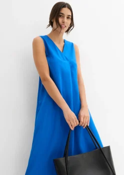 bonprix bonprix Vestido de tirantes de viscosa fluida Azur Online