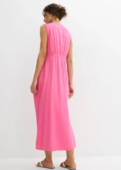 bonprix bonprix Vestido de tirantes de viscosa fluida Rosa Hot