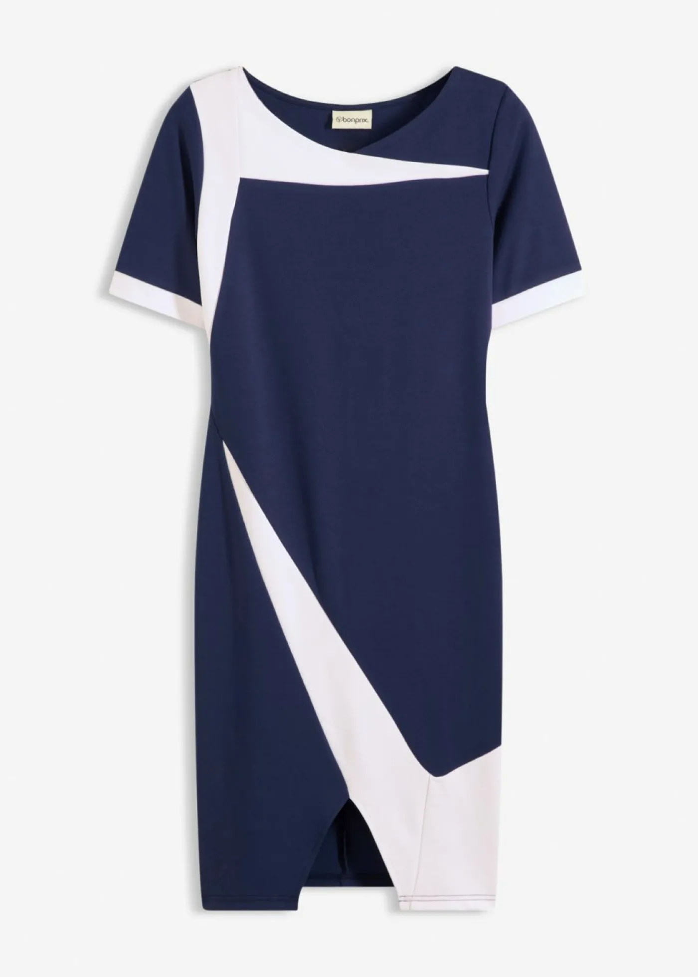 bonprix bonprix Vestido de tubo Azul marino-blanco Hot