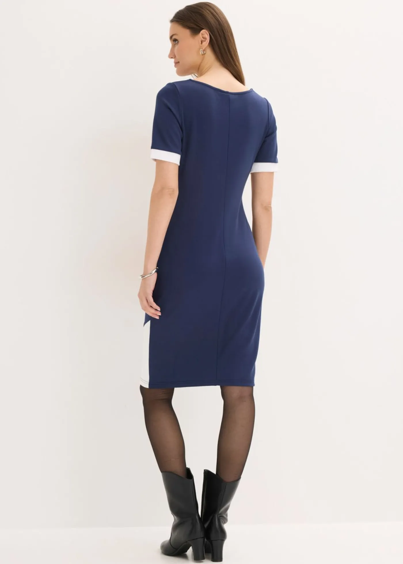 bonprix bonprix Vestido de tubo Azul marino-blanco Hot