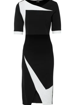 bonprix bonprix Vestido de tubo Negro-blanco Discount