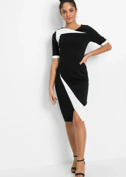bonprix bonprix Vestido de tubo Negro-blanco Discount