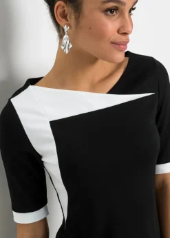 bonprix bonprix Vestido de tubo Negro-blanco Discount