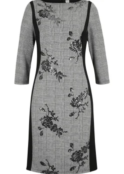 bonprix bpc selection premium Vestido de tubo con bordado de lentejuelas negro a cuadros New