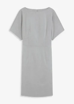 bonprix bonprix Vestido de tubo con mangas tipo murciélago Gris jaspeado