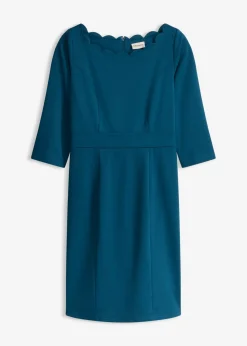 bonprix bonprix Vestido de tubo en Punto di Roma Petróleo azul Outlet