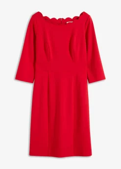 bonprix bonprix Vestido de tubo en Punto di Roma Rojo Best