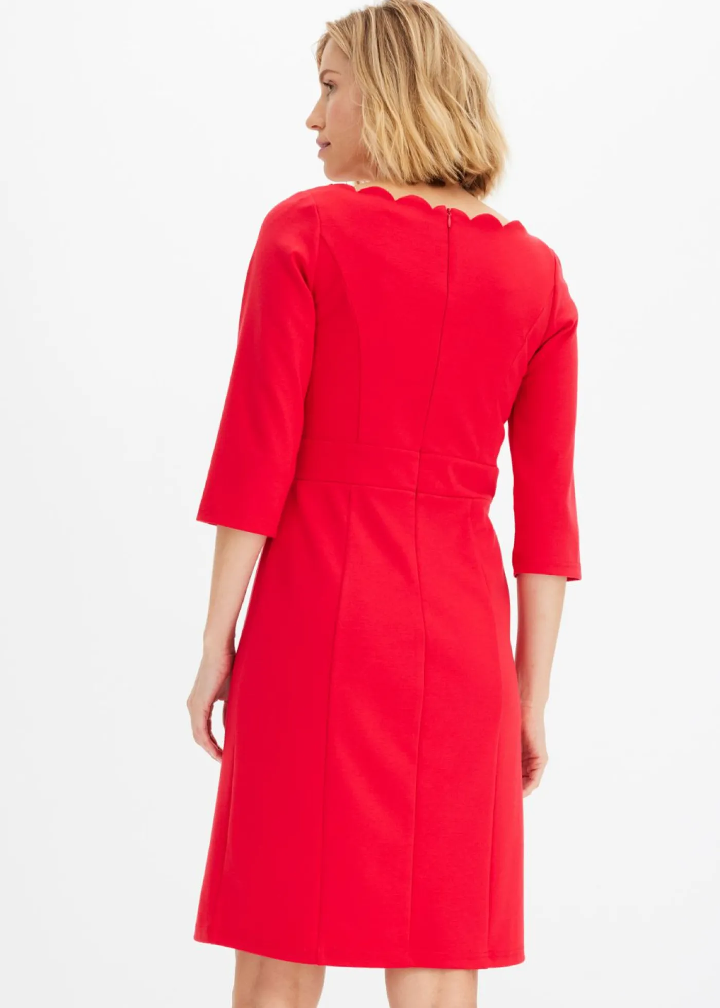 bonprix bonprix Vestido de tubo en Punto di Roma Rojo Best